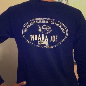 Pirana Joe 3/4 sleeve, Navy Blue, T-shirt